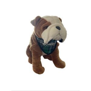 Jaag Brown White Bulldog 2018 Scheels Dog Plush Stuffed Animal 12"